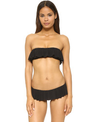 Черные трусики бикини с рюшами от Norma Kamali