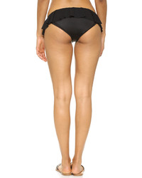 Черные трусики бикини с рюшами от Norma Kamali