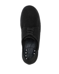 Черные туфли дерби из плотной ткани от Guidi