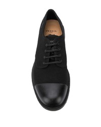 Черные туфли дерби из плотной ткани от Pezzol 1951