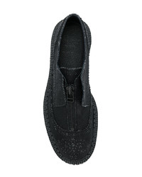 Черные туфли дерби из плотной ткани от Yohji Yamamoto