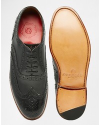 Черные туфли дерби от Grenson