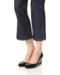 Черные туфли на танкетке от Tory Burch