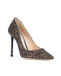 Черные туфли с пайетками от Jimmy Choo