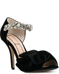 Черные туфли с украшением от No.21