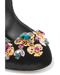 Черные туфли с украшением от Dolce & Gabbana