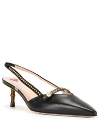 Черные туфли с шипами от Gucci