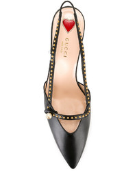 Черные туфли с шипами от Gucci