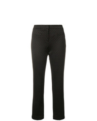 Черные узкие брюки в горошек от Cambio