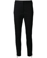 Черные узкие брюки с узором "гусиные лапки"