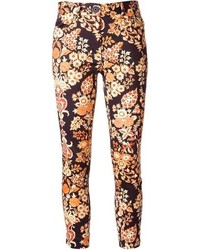 Черные узкие брюки с цветочным принтом от Vivienne Westwood