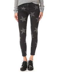Черные узкие брюки со звездами от Stella McCartney