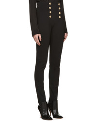Черные узкие брюки от Balmain