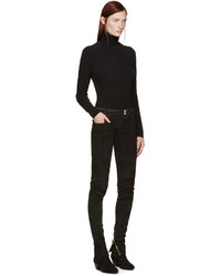 Черные узкие брюки от Balmain