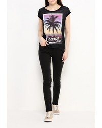 Черные узкие брюки от Bruebeck