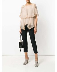 Черные узкие брюки от Chloé