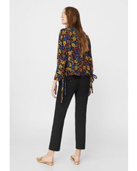 Черные узкие брюки от Mango