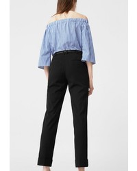 Черные узкие брюки от Mango