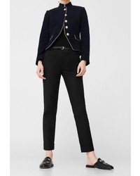 Черные узкие брюки от Mango