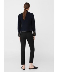 Черные узкие брюки от Mango