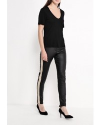 Черные узкие брюки от Please