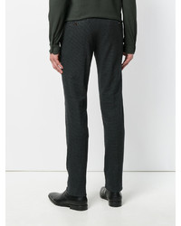 Мужские черные хлопковые брюки с узором "гусиные лапки" от Pt01
