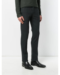 Мужские черные хлопковые брюки с узором "гусиные лапки" от Pt01