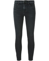 Черные хлопковые джинсы скинни от Helmut Lang