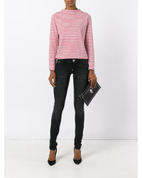 Черные хлопковые джинсы скинни от Philipp Plein