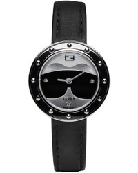 Женские черные часы от Fendi