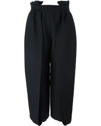 Черные шелковые брюки-кюлоты от Fendi