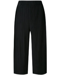 Женские черные шелковые брюки со складками от Jil Sander