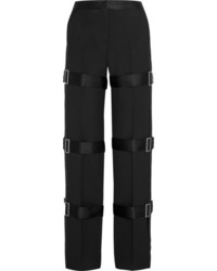 Женские черные шелковые брюки от Alexander McQueen