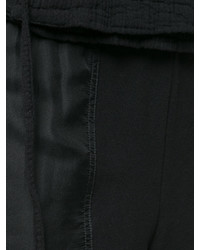 Женские черные шелковые брюки от Raquel Allegra