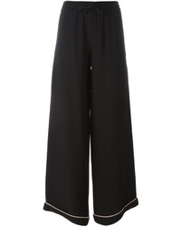 Женские черные шелковые брюки от Valentino