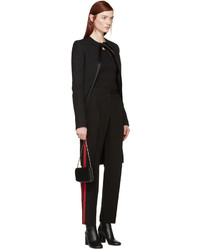 Женские черные шелковые классические брюки от Alexander McQueen
