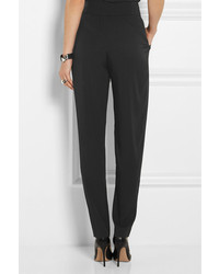 Женские черные шелковые классические брюки от Temperley London
