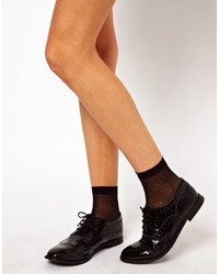 Женские черные шелковые носки в горошек от Asos