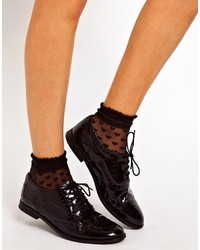 Женские черные шелковые носки в горошек от Asos