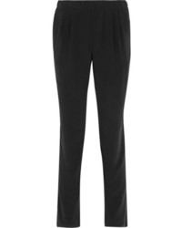Женские черные шелковые пижамные штаны от Equipment