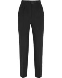 Черные шелковые узкие брюки от Dolce & Gabbana