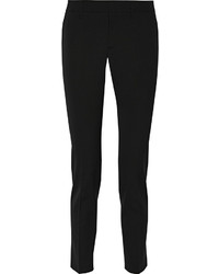 Черные шелковые узкие брюки от Gucci
