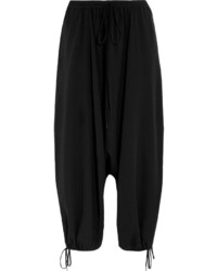 Черные шелковые широкие брюки