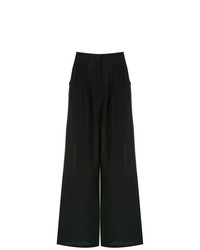 Черные шелковые широкие брюки от Adriana Degreas
