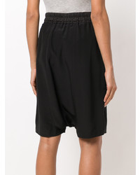 Женские черные шелковые шорты-бермуды от Rick Owens