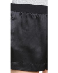 Женские черные шелковые шорты от Thomas Laboratories