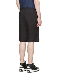 Мужские черные шелковые шорты от Fendi