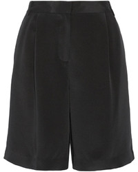 Женские черные шелковые шорты от Tibi