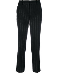 Женские черные шерстяные брюки в вертикальную полоску от Ermanno Scervino