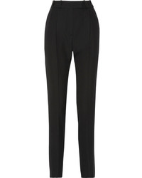 Женские черные шерстяные брюки-галифе со складками от Pallas